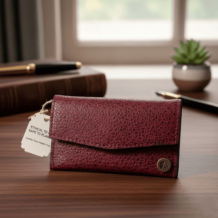 SriJeevanam's Kae: Maroon Envelope Card Holder - Suspire