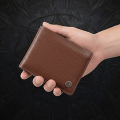 SriJeevanam's Kae Men Chocolate Brown Vegan RFID Wallet – Sleek Plant-Based Leather-Free Wallet