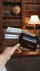 SriJeevanam's Kae Men Dark Brown Vegan RFID Wallet