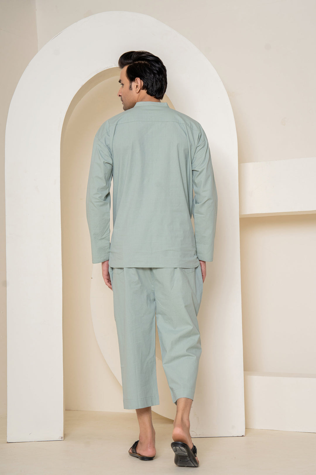 Paizlie Olive Ease Sleepwear | 100% Poplin Organic Cotton | Men&