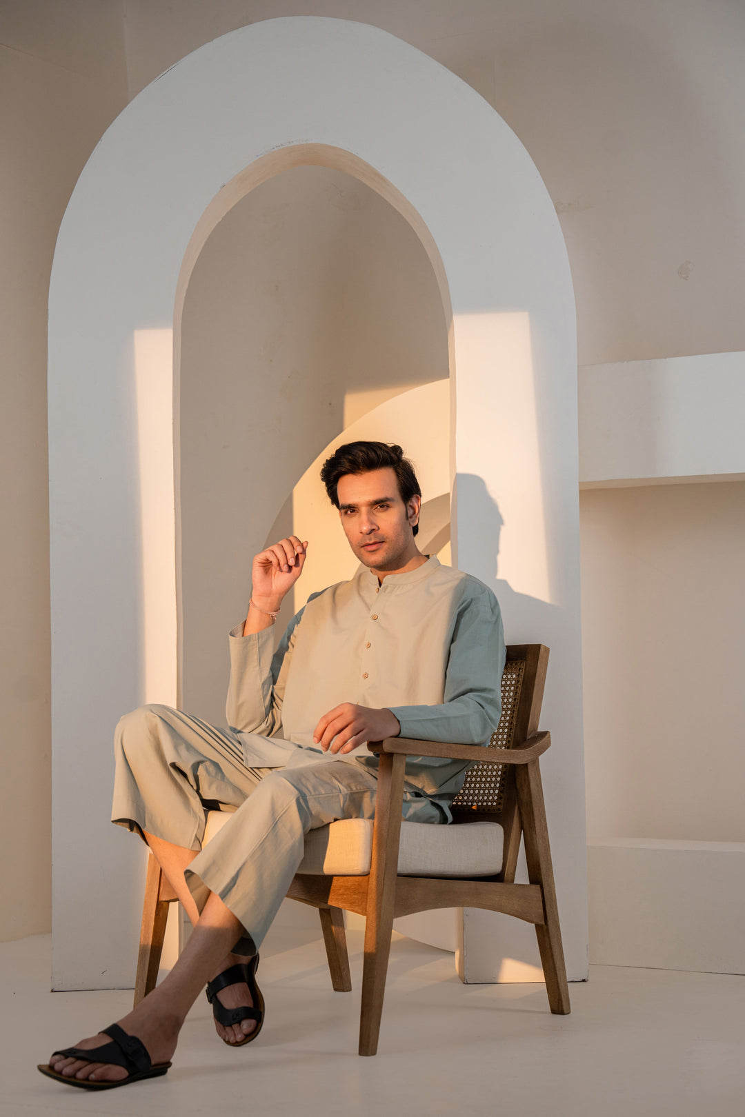 Paizlie Olive Ease Sleepwear | 100% Poplin Organic Cotton | Men&