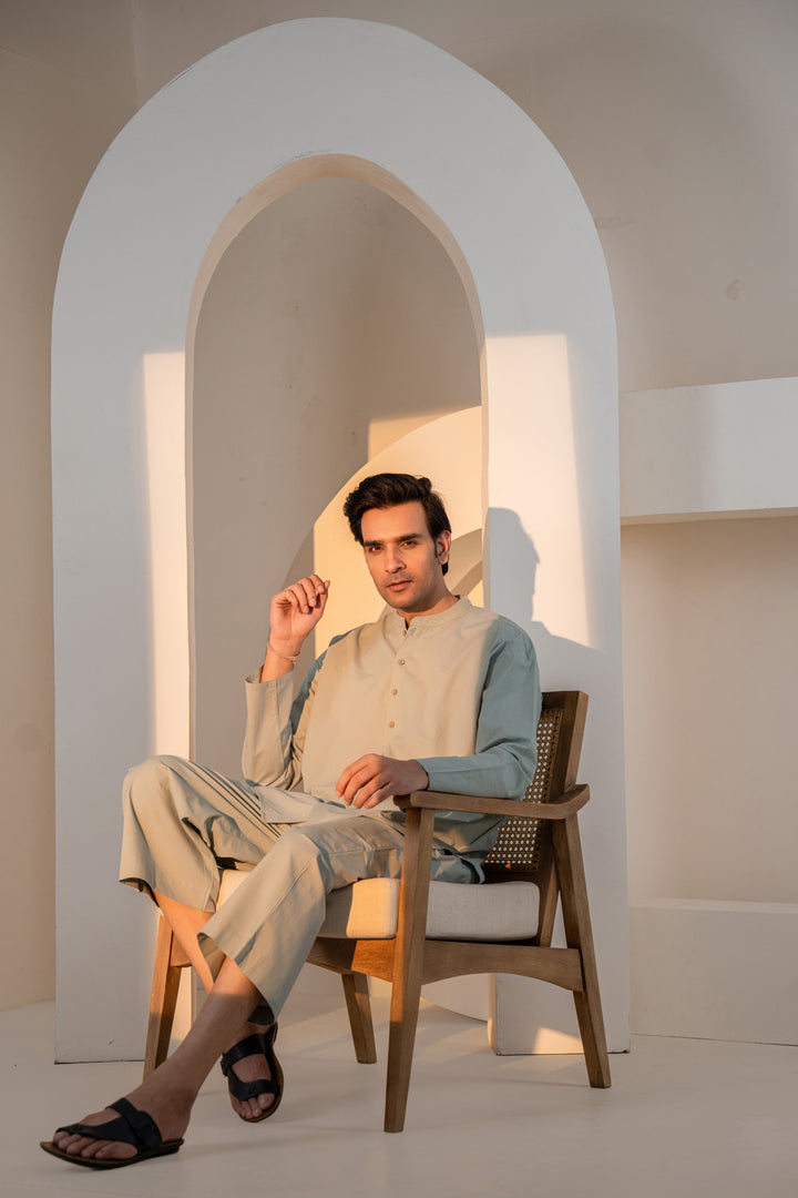 Paizlie Olive Ease Sleepwear | 100% Poplin Organic Cotton | Men's