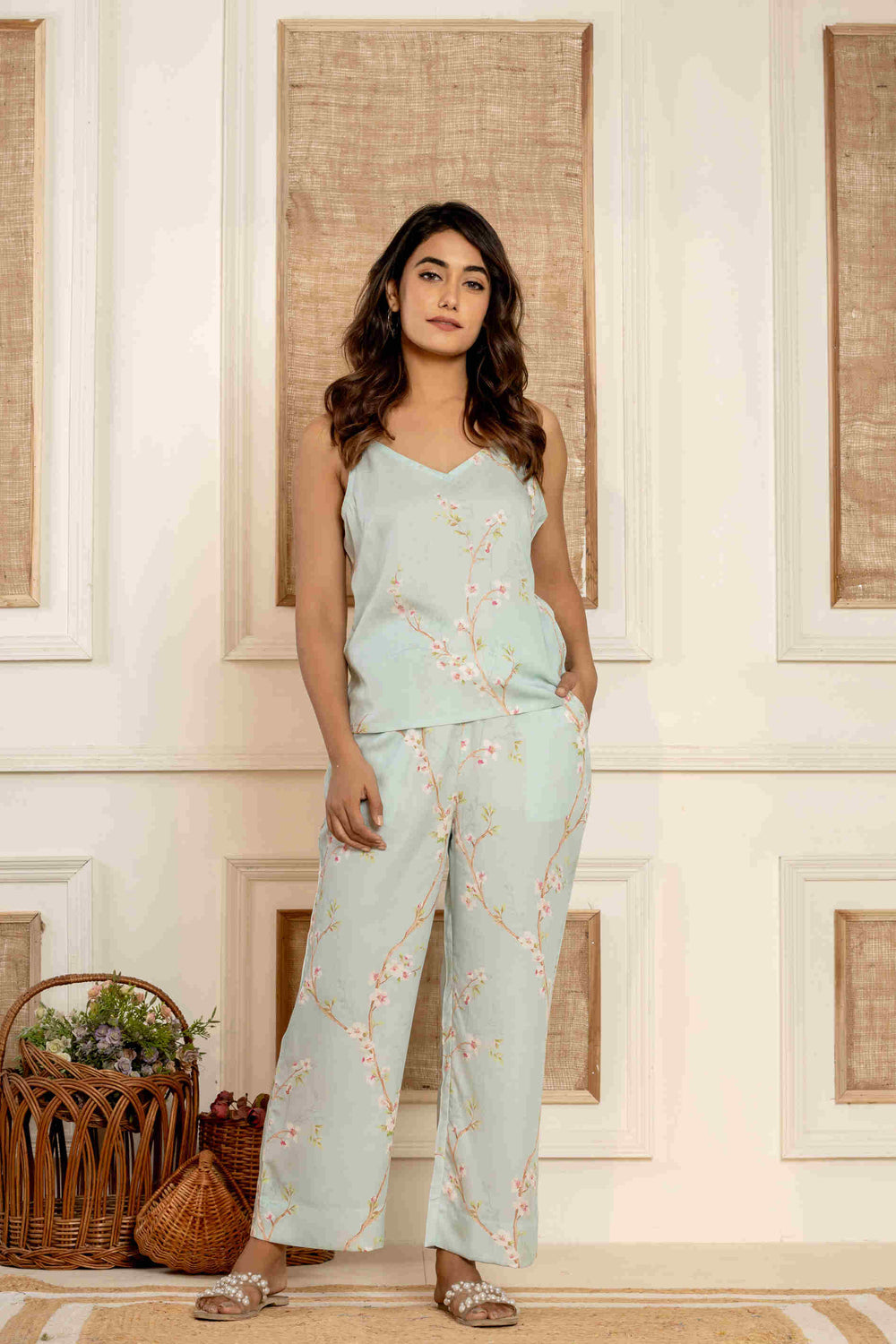Paizlie 100% Tencel Fabric Floral Dreams Women's Sleepwear with Spaghetti Straps