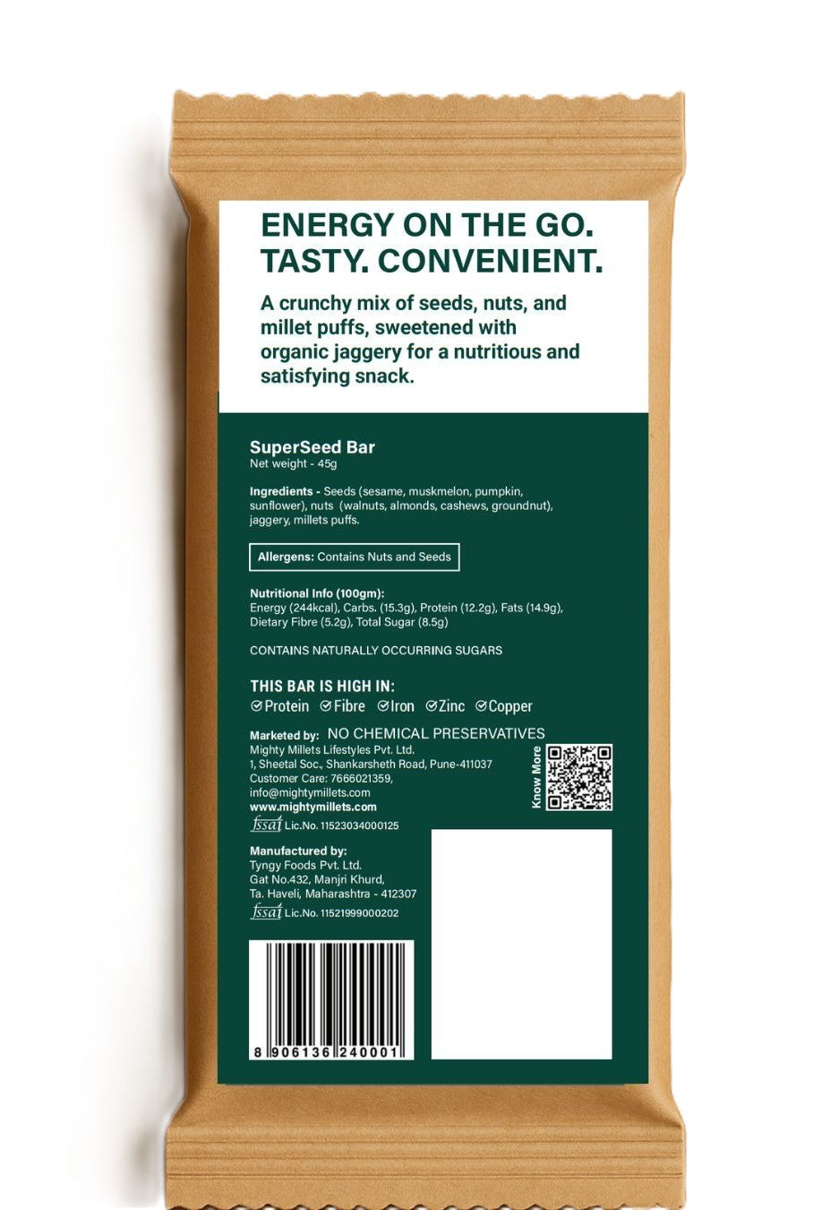 Mighty Millets SuperSeed bars (Pack of 10)