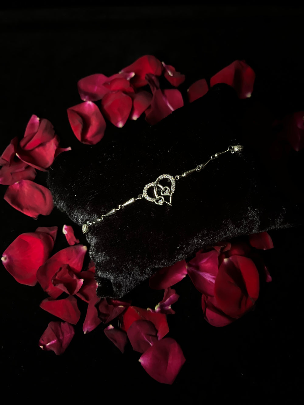 Silversutra Heart in Heart Sterling Silver Flexi Bracelet with Heart Charms | 925 Sterling Silver | Hallmarked and Certified