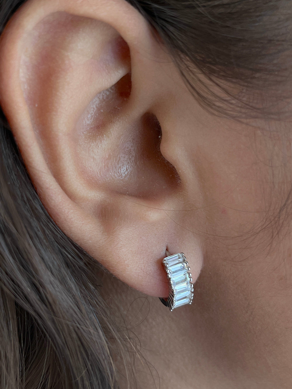 Sterling Silver 2 in 1 Hoops