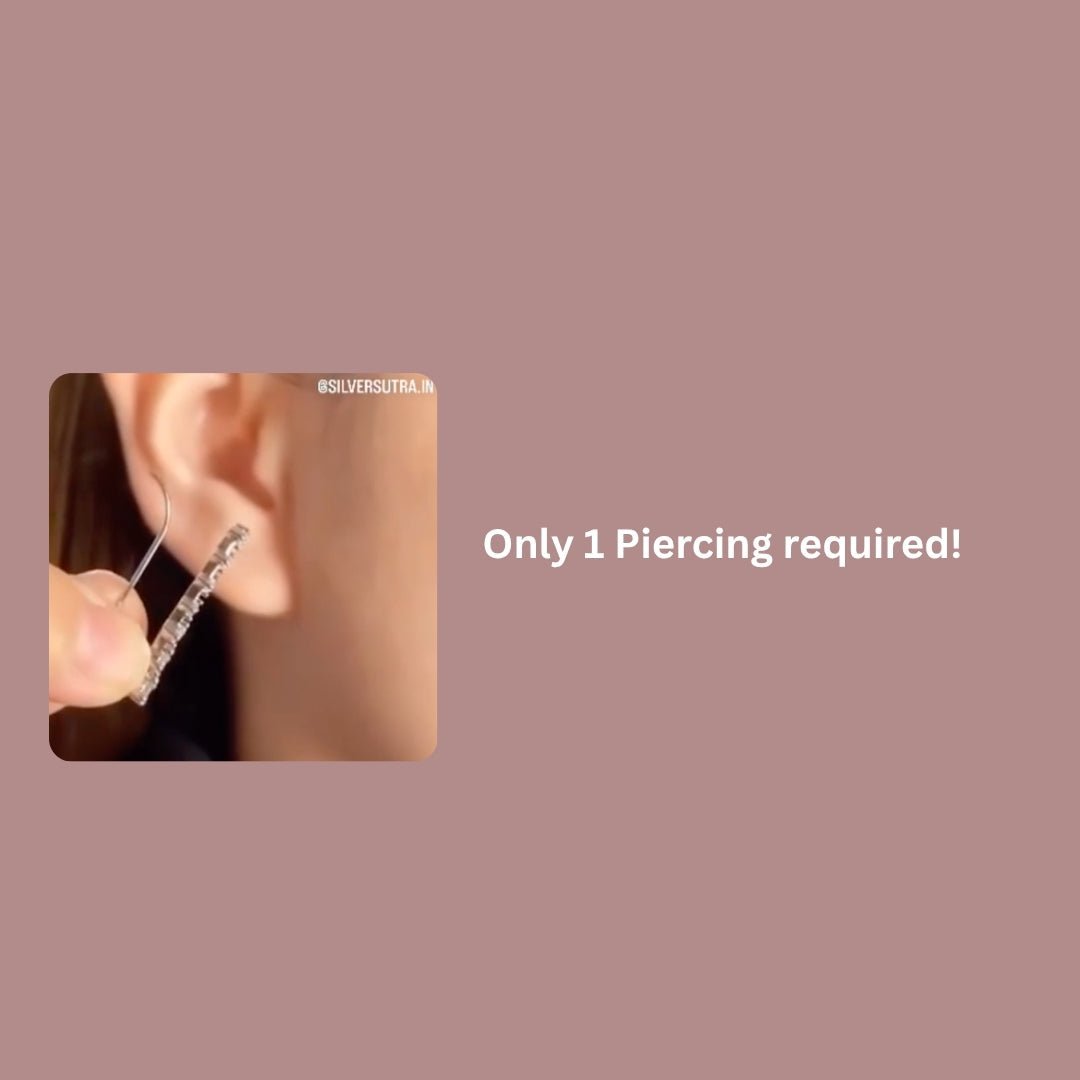 Sterling Silver Butterfly Ear Cuffs - Suspire