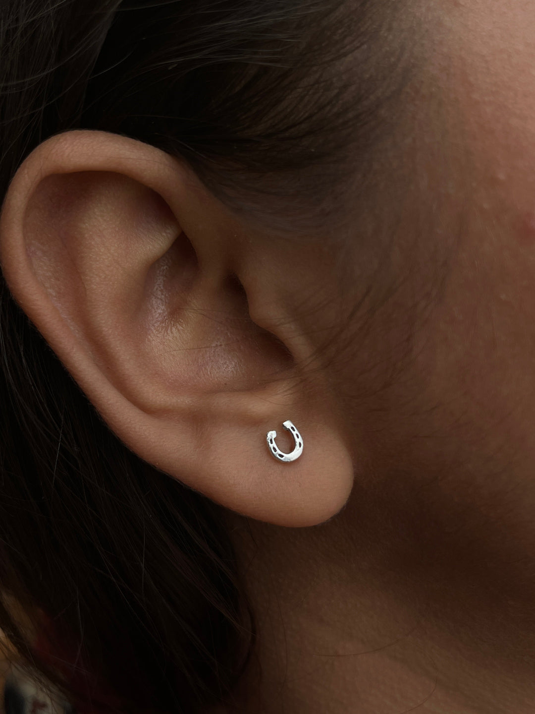 Sterling Silver Horse Shoe Earrings - Suspire