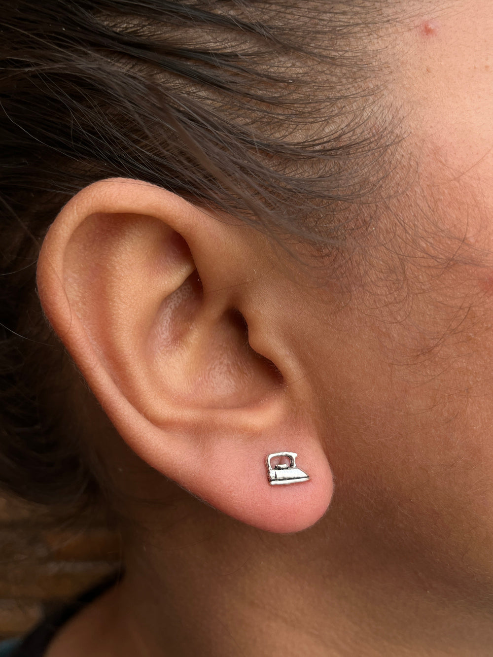 Sterling Silver Iron Earrings For Her
