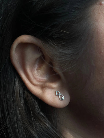 Sterling Silvery Cat Earrings For Her