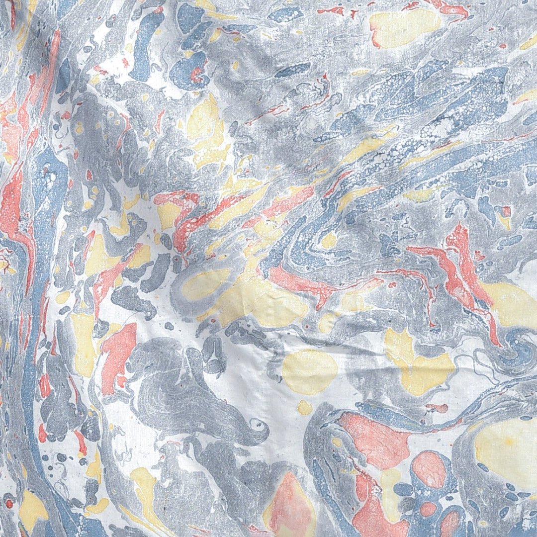 Stotra Marble Print Pure Linen Saree - Suspire