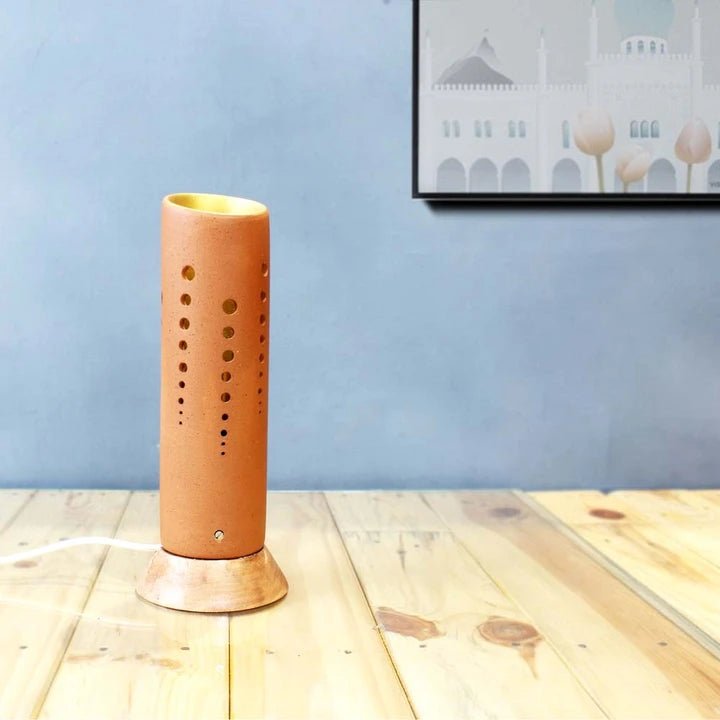 STRAW Slice open top with Wooden Base - Suspire