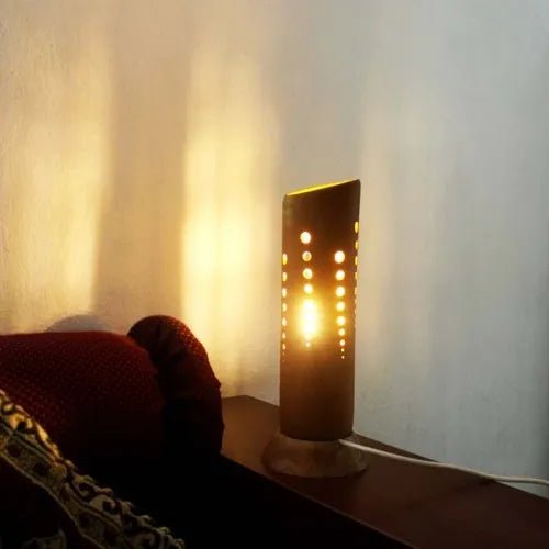 STRAW Slice open top with Wooden Base - Suspire