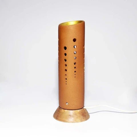 STRAW Slice open top with Wooden Base - Suspire