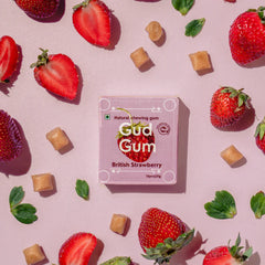 Gud Gum Strawberry Chewing Gum- Pack of 4
