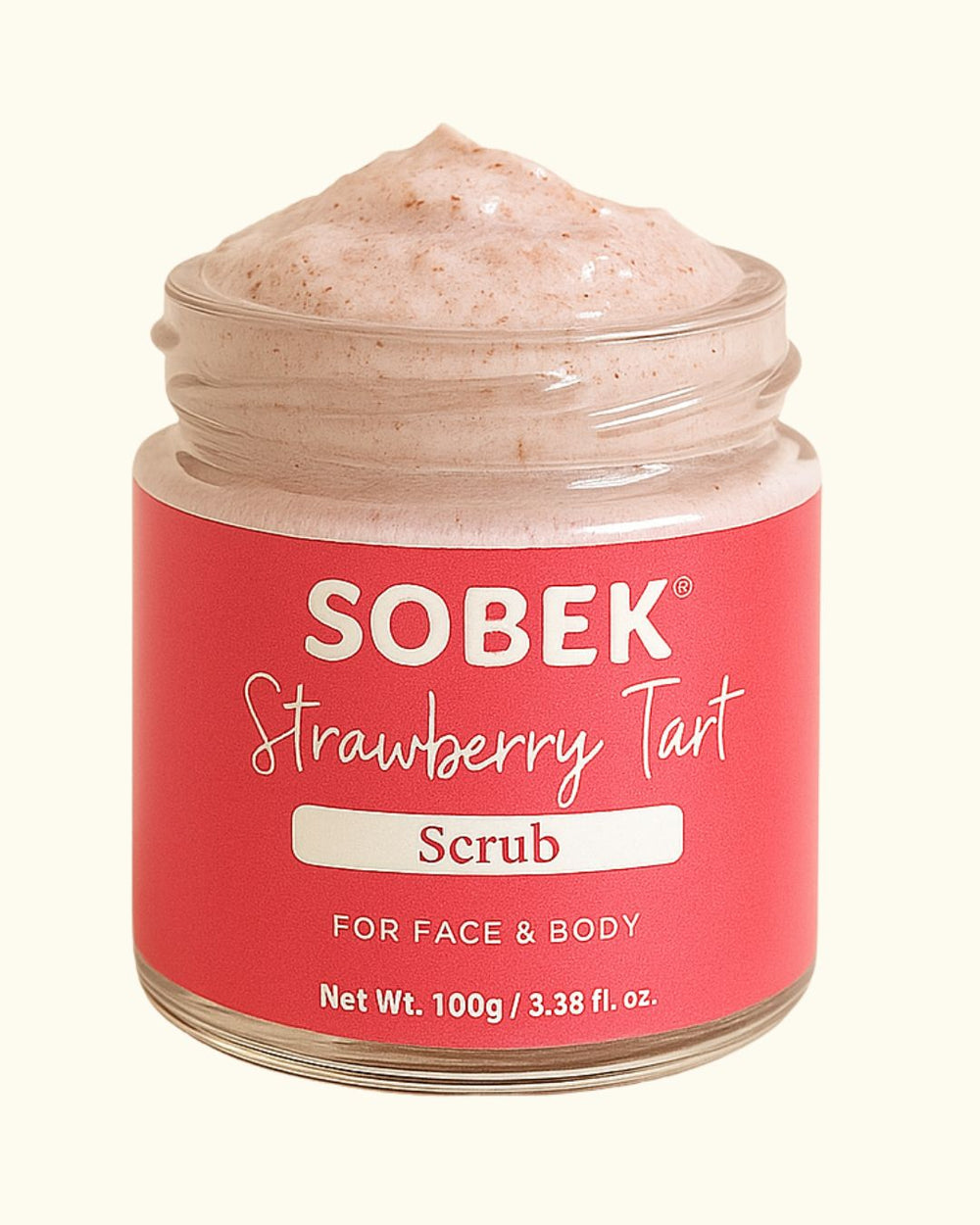 Sobek Naturals Strawberry Tart Face and Body Scrub- Paraben & SLS Free - 100 gm