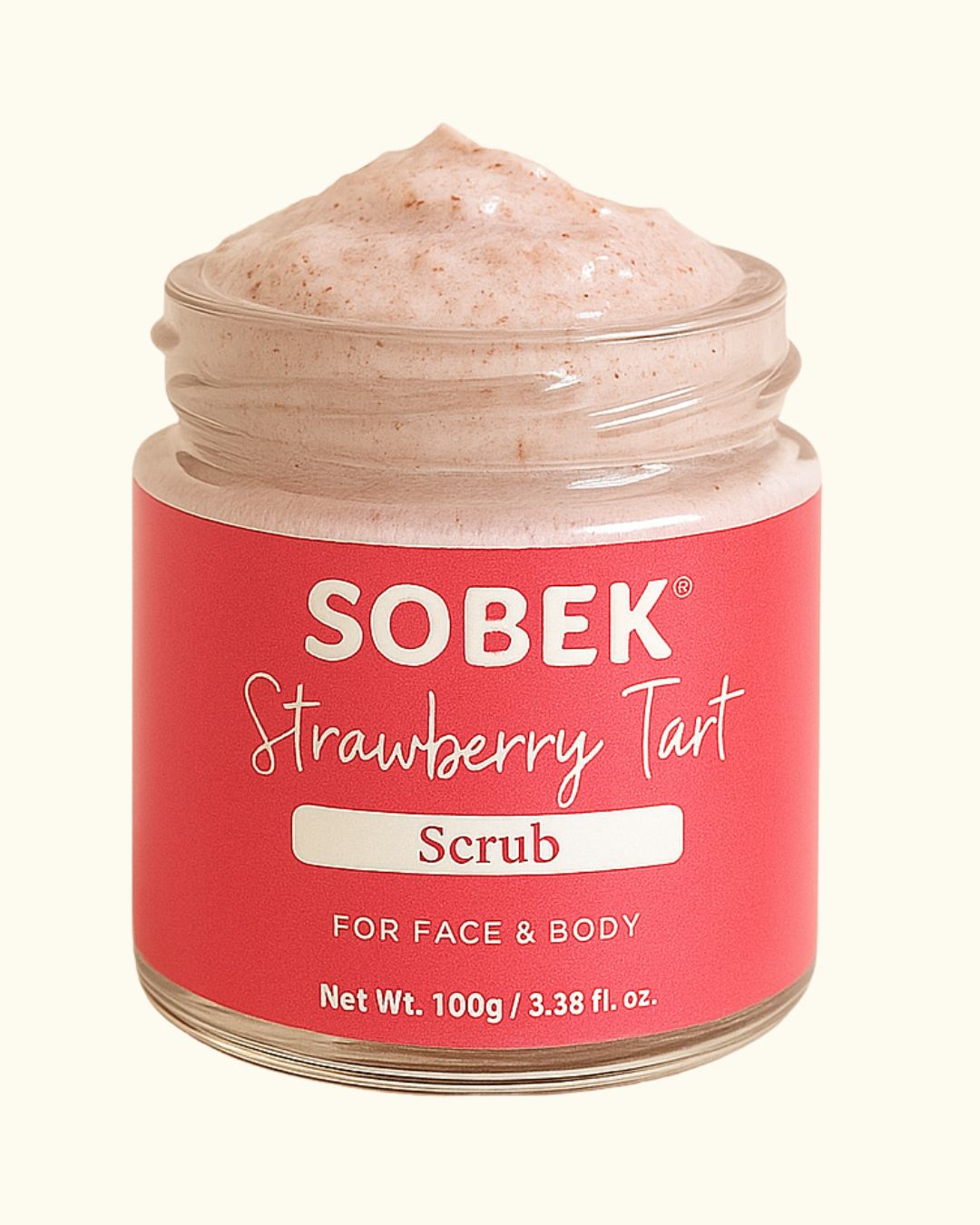 Sobek Naturals Strawberry Tart Face and Body Scrub- Paraben & SLS Free - 100 gm