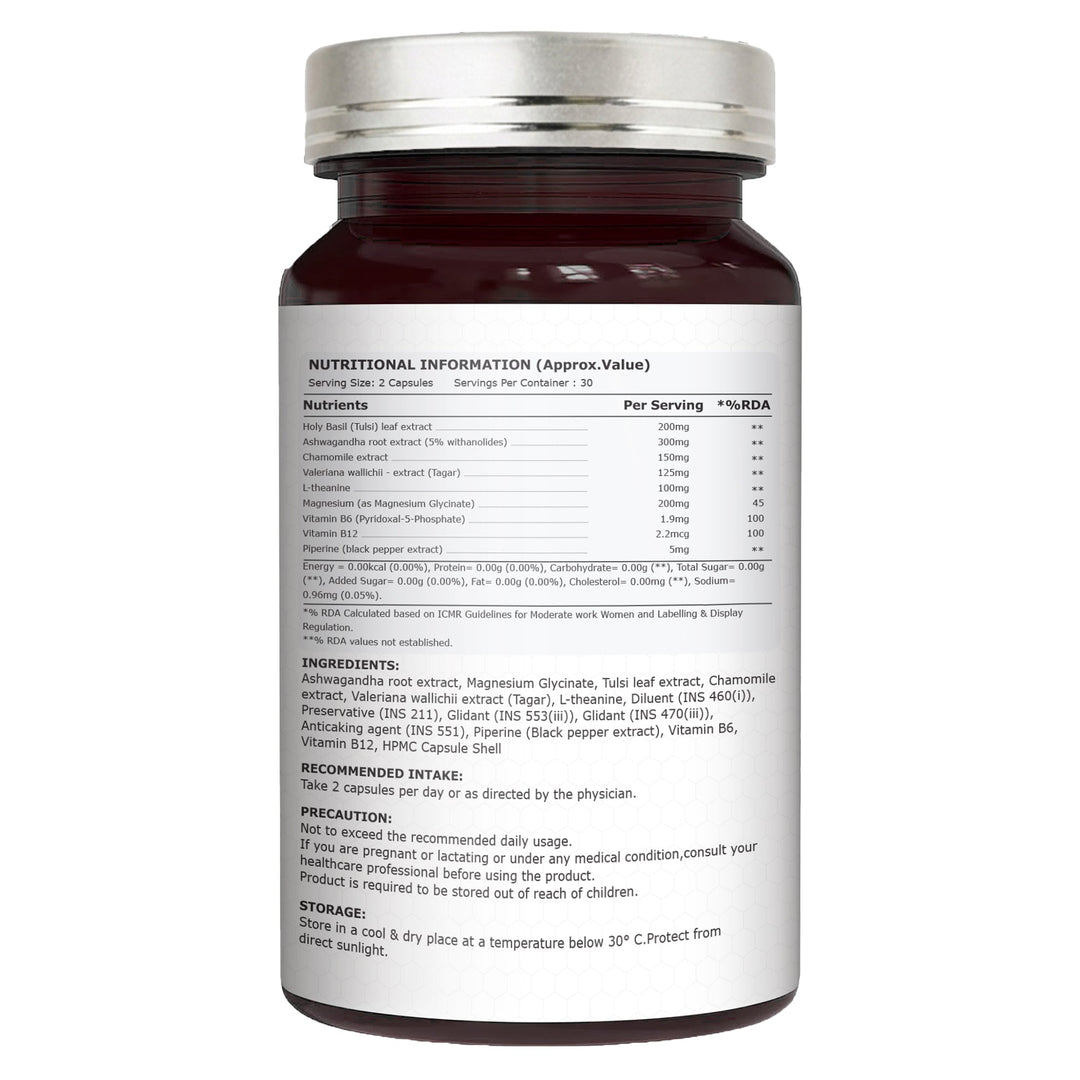 Stress Nil Herbal Relaxation & Sleep Support Supplement | Stress Relief