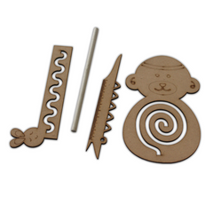 Taali Stationery Stencil Set - Set of 4 (3 Stencils, 1 paper pencil)