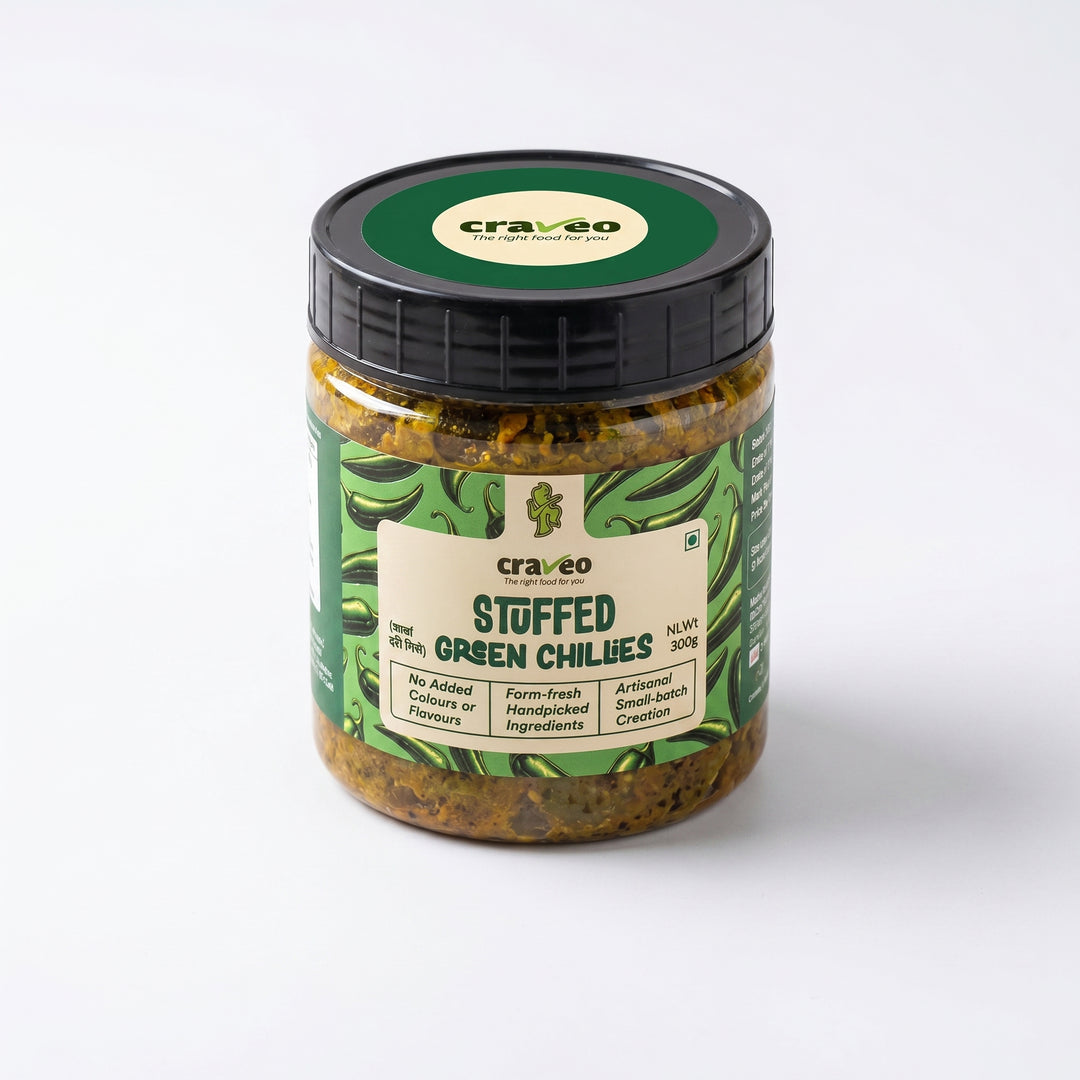 Craveo Stuffed Green Chilli Pickle