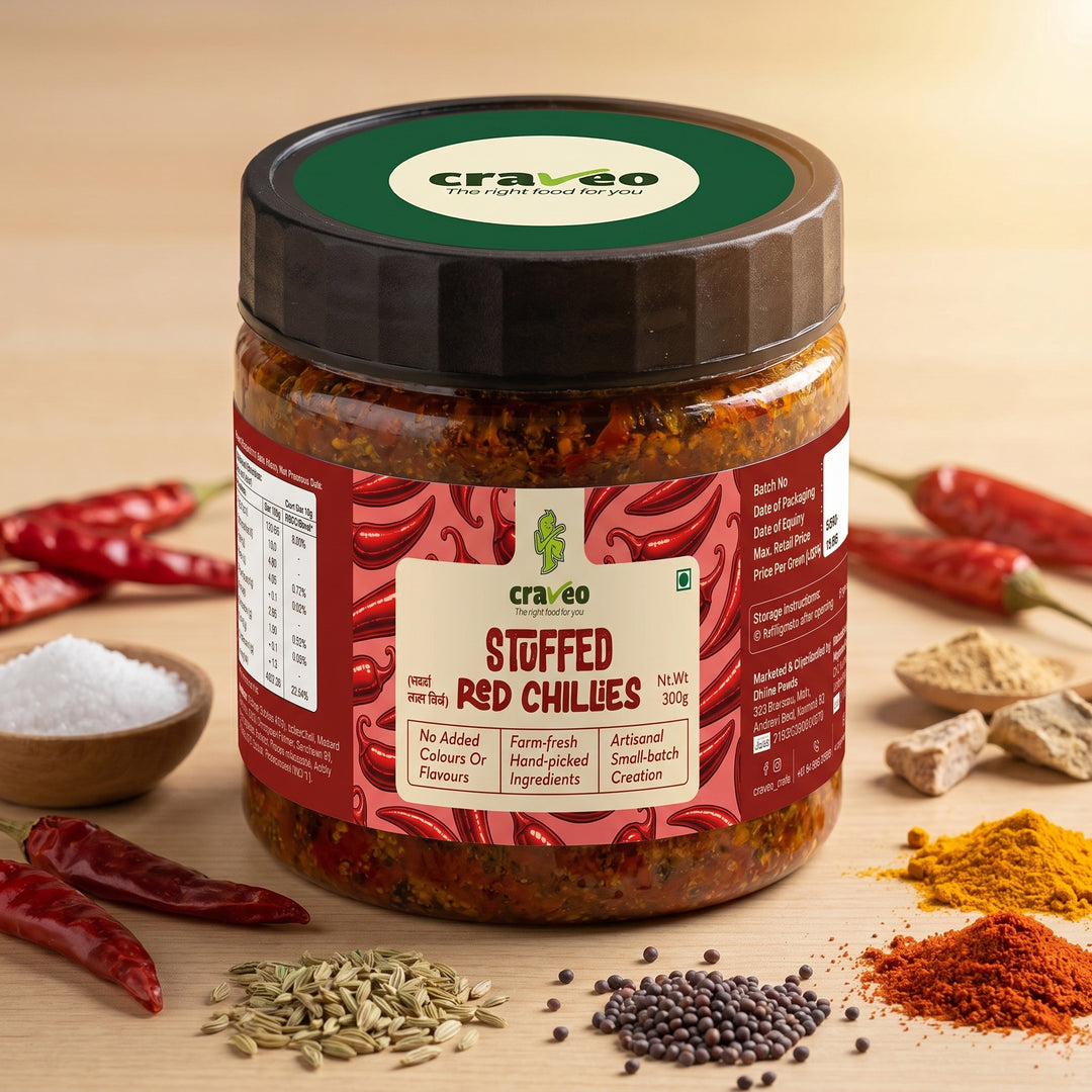 Craveo Stuffed Red Chilli Pickle