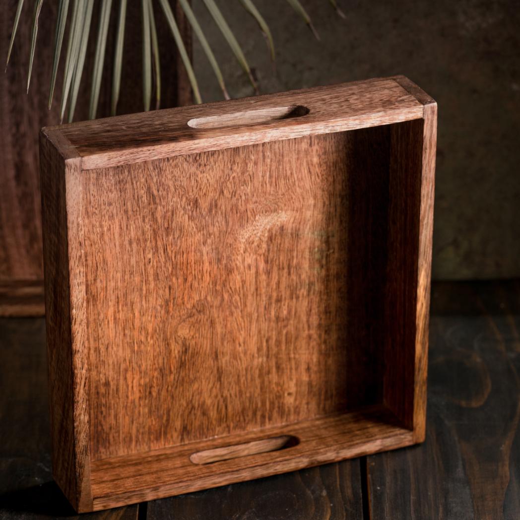 Araana Home Sugam Classic Square Wooden Tray