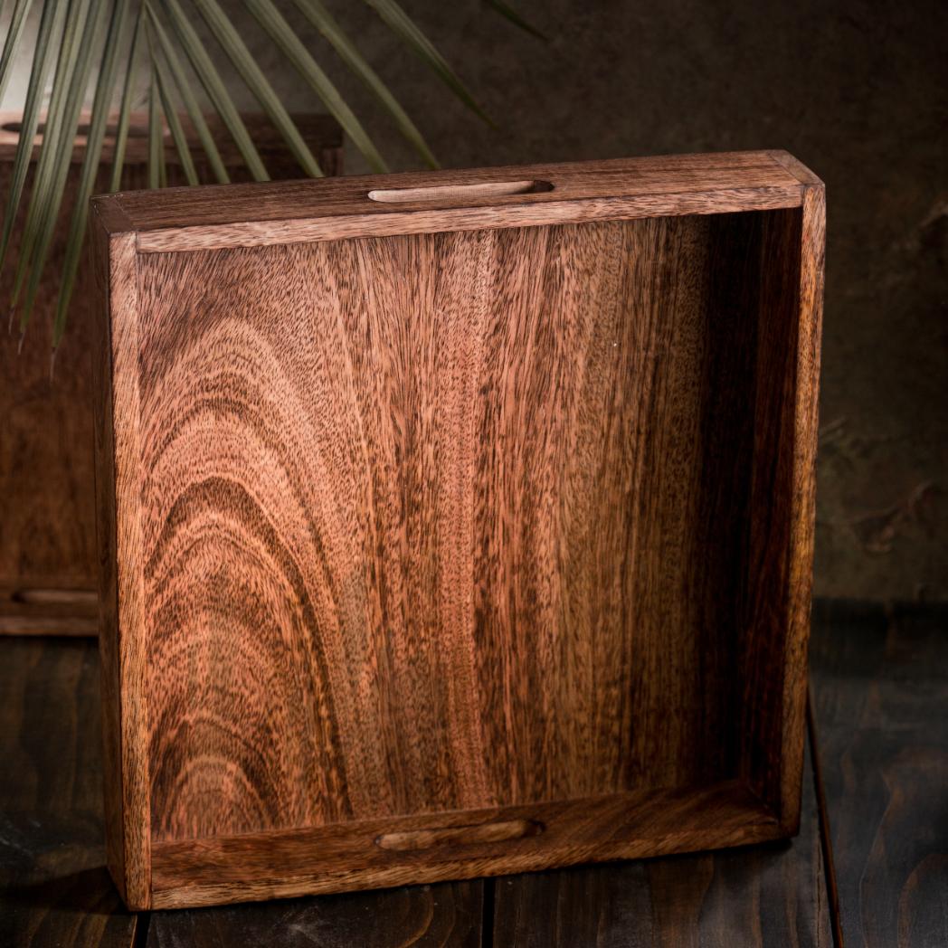 Araana Home Sugam Classic Square Wooden Tray
