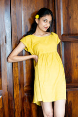 Aadya Moda Women's Bamboo Sunflower Sway Comfy Dress