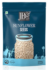 JB&CO Organic Sunflower Seeds kernals - 200 gm