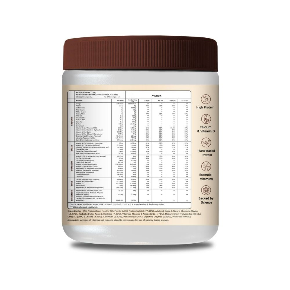 Super Grow Kids Protein Powder – Chocolate | Supports Growth & Development |400g