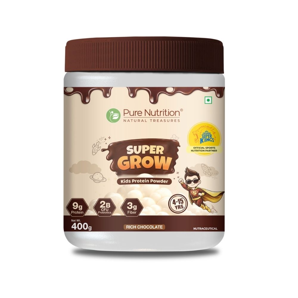 Super Grow Kids Protein Powder – Chocolate | Supports Growth & Development |400g