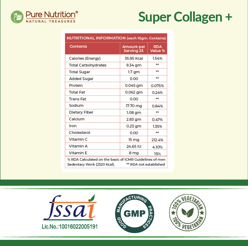 Plant-Based Super Collagen+ – Skin, Hair & Nail Health | Vegan Formula