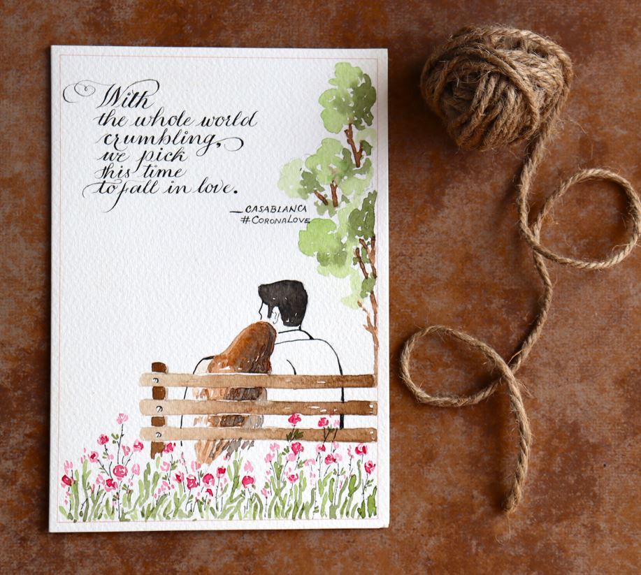 Valentine Greeting Card - Casablanca Love