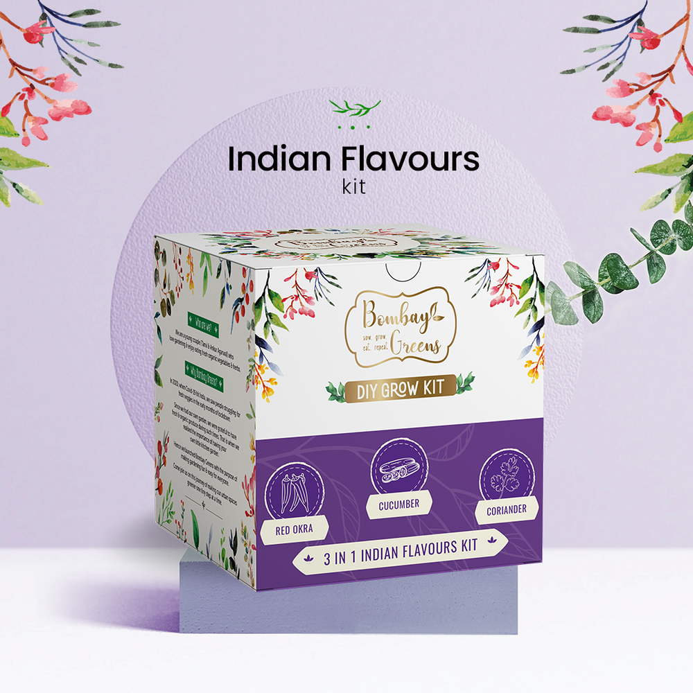 Bombay Greens Flavours of India Kit - Red Okra, Cucumber, Coriander