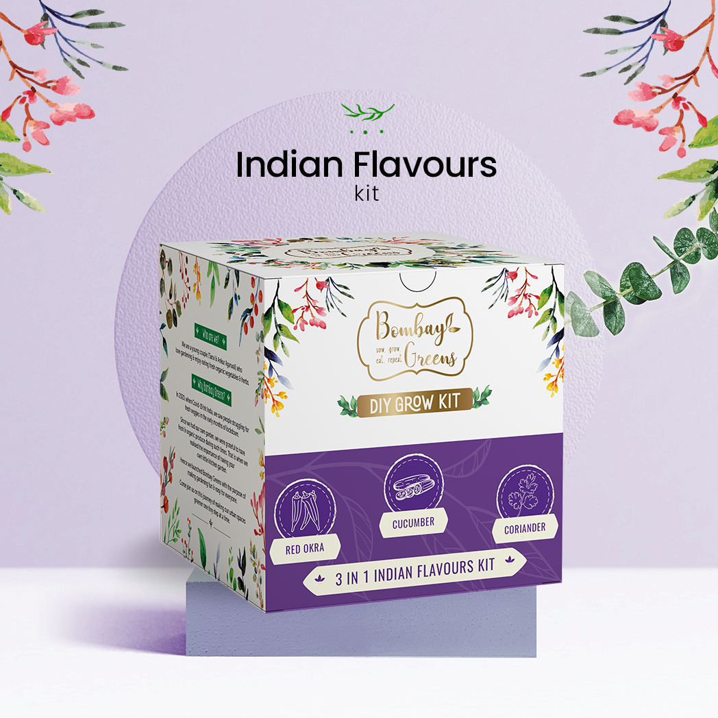 Bombay Greens Flavours of India Kit - Red Okra, Cucumber, Coriander