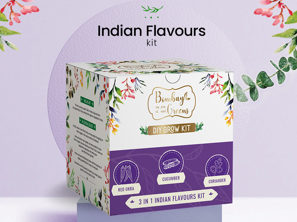 Bombay Greens Flavours of India Kit - Red Okra, Cucumber, Coriander