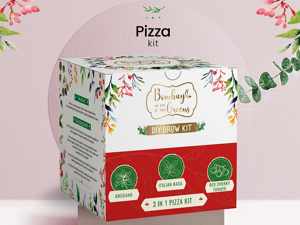 Bombay Greens Pizza Kit - Italian Basil, Oregano, Red Cherry Tomatoes
