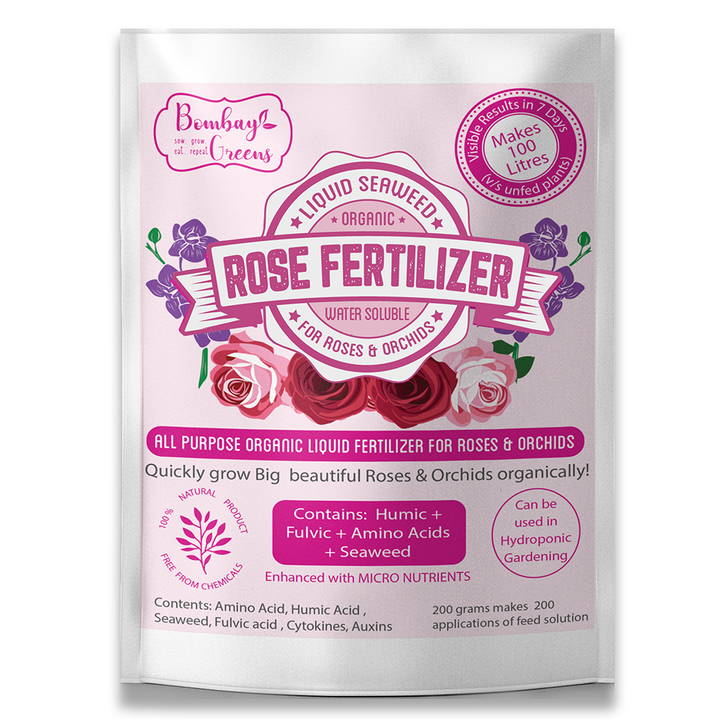 organic liquid rose fertilizer Buy Bombay Greens Liquid Organic Fertilizer for Roses & Orchids - 200 Grams Online