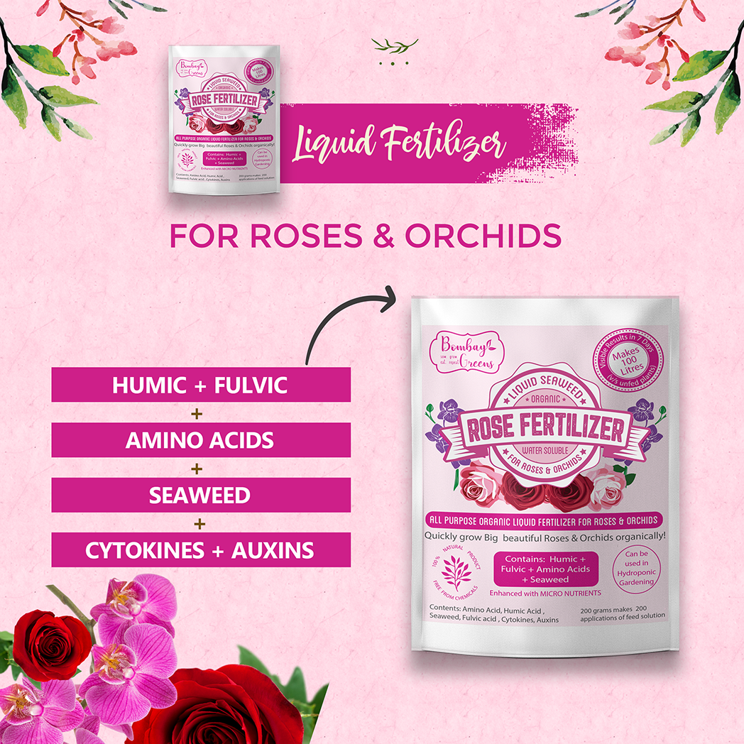 Bombay Greens Liquid Organic Fertilizer for Roses & Orchids - 200 Grams