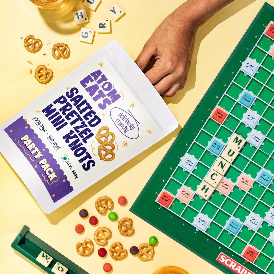 Atom Eats Salted Mini Pretzel Knots Party Pack | 200g Pack by Atom Eats