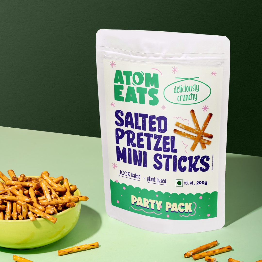 Atom Eats Salted Mini Sticks Party Pack | 200g Pack by Atom Eats