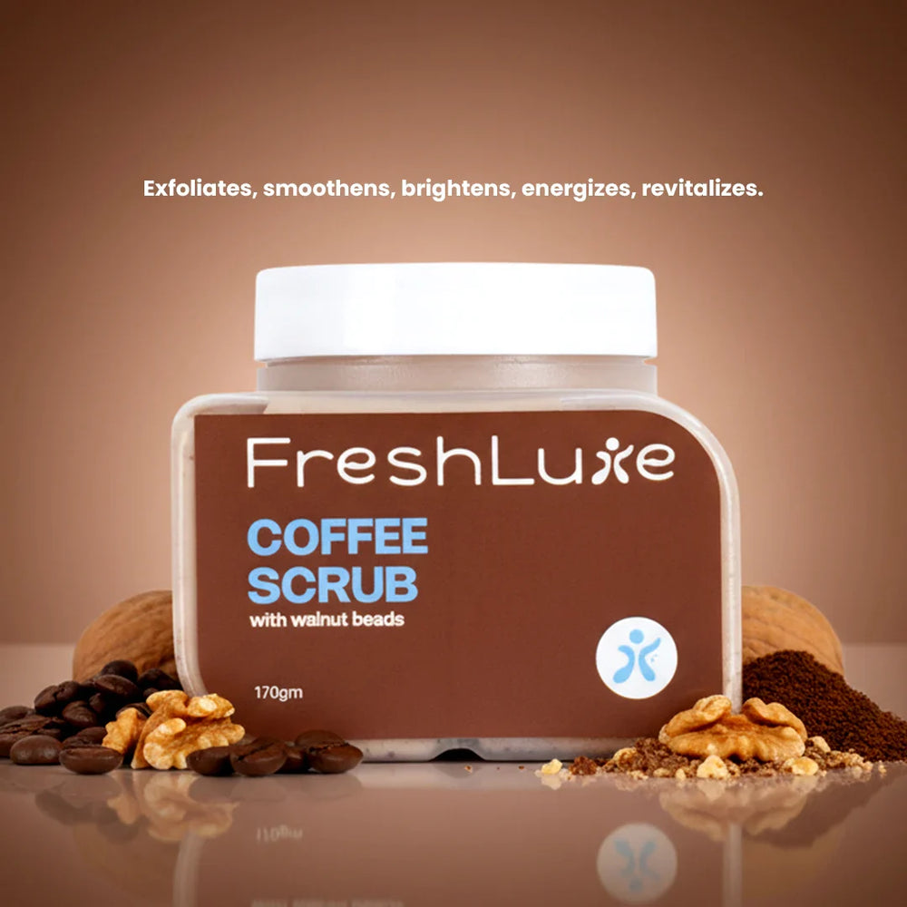 Coffee Crush Body & Face Scrub | Exfoliation & De-Tan | Enriched with Walnut Powder | Unisex