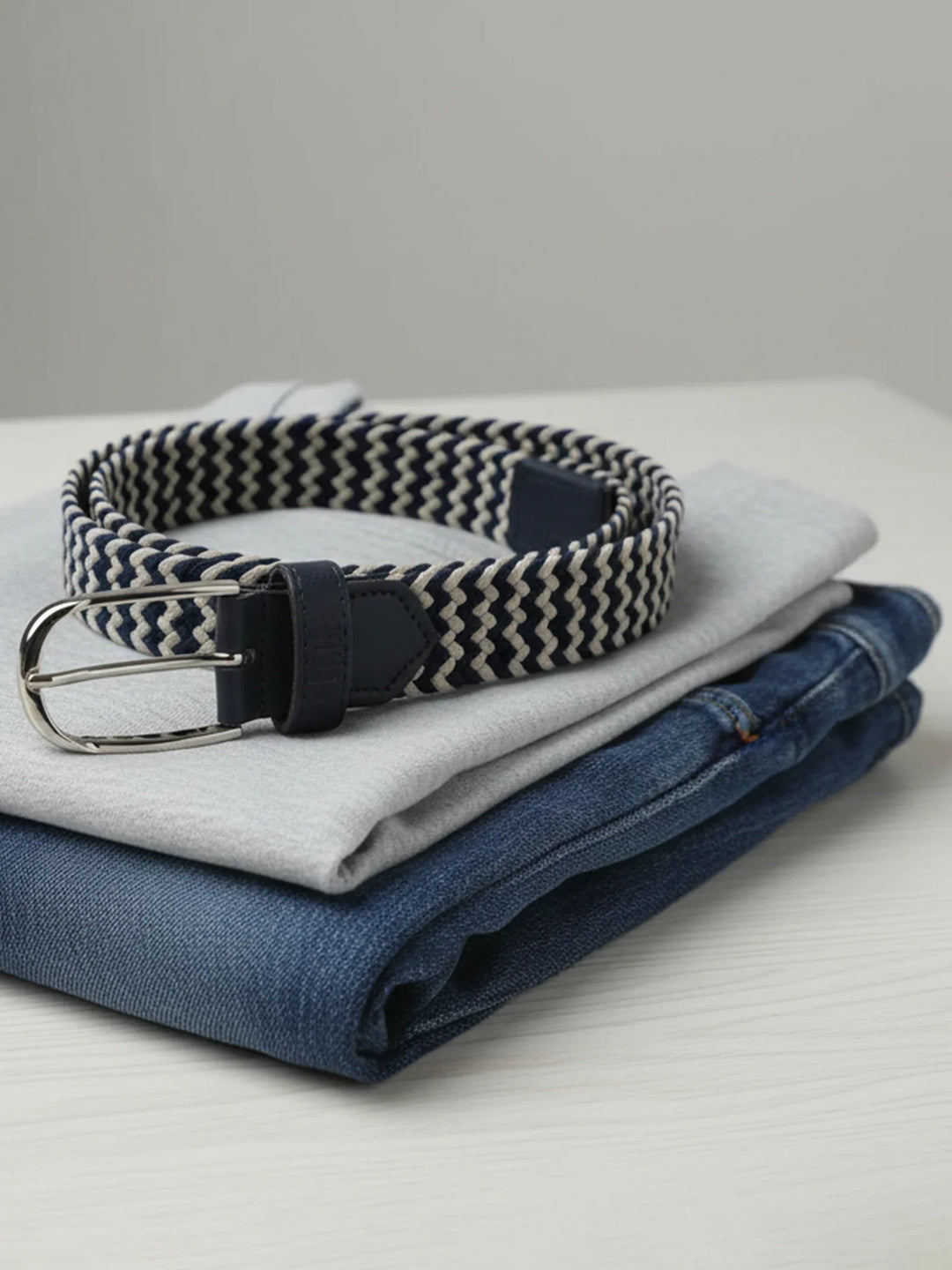 Urban Braid - Blue & White - Nickel