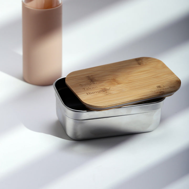 Bamboo Lid Stainless Steel Lunch Box | Bento Box | Tiffin