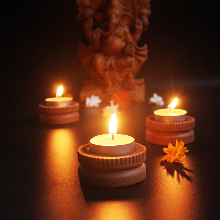 Tab Candle Holder Set of 6 + 6 tealights FREE - Suspire
