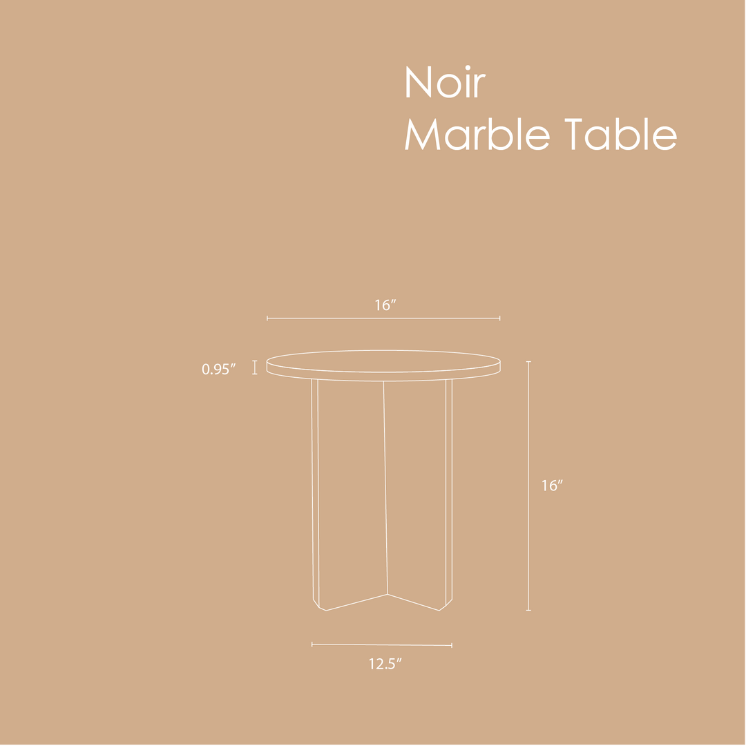 Muun Home Noir Marble Table