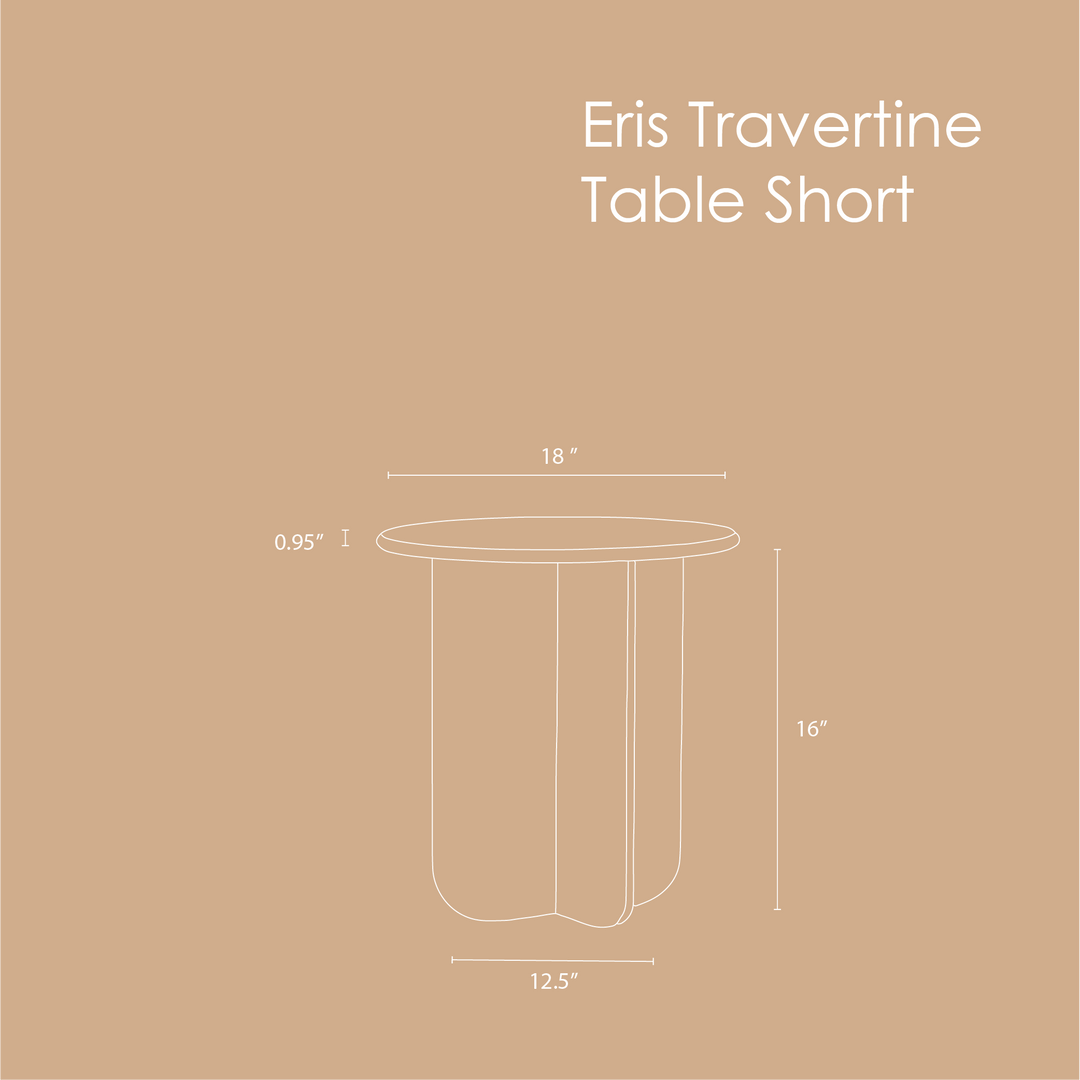 Muun Home Norge Marble Table - Travertine