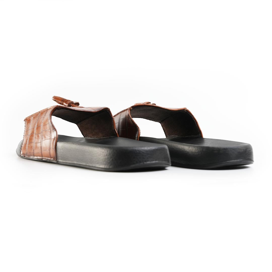 Monkstory Old Money Tassel Sliders - Tan