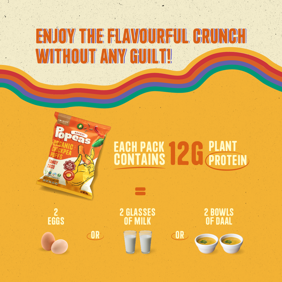 Nourish Organics Chickpea Puffs | TANGY TACO (Pack x4)