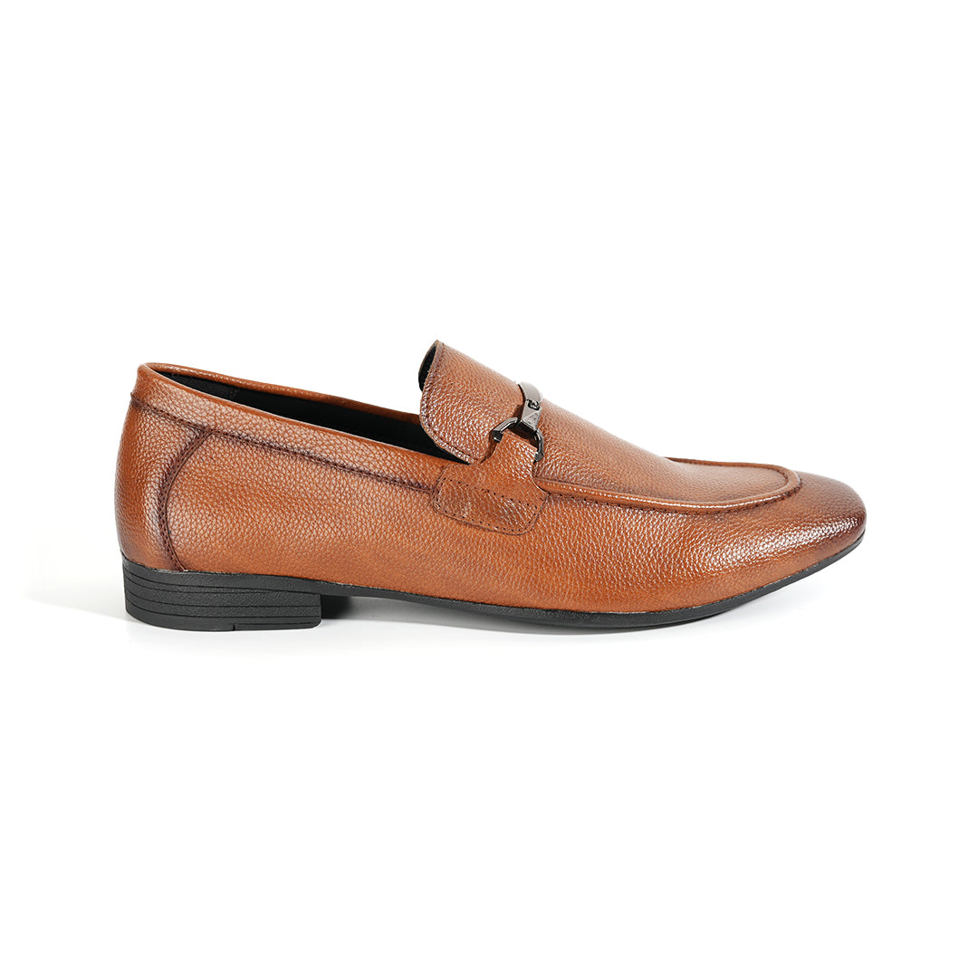 Monkstory Buckled Flexi Business Slip-Ons - Tan